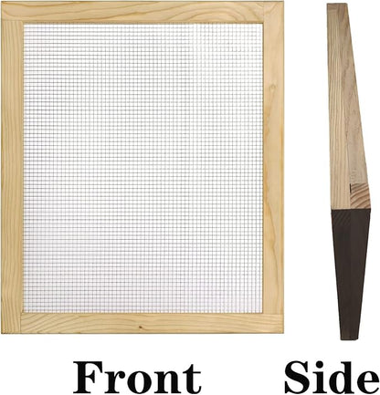 Soil Sifter for Garden, Multi-Purpose Wood Compost Dirt Sifter Soil Screen Dirt Cedar Garden Rock Sifter for Compost Sifting Soil, Dirt, Peat Moss and Potting Soil