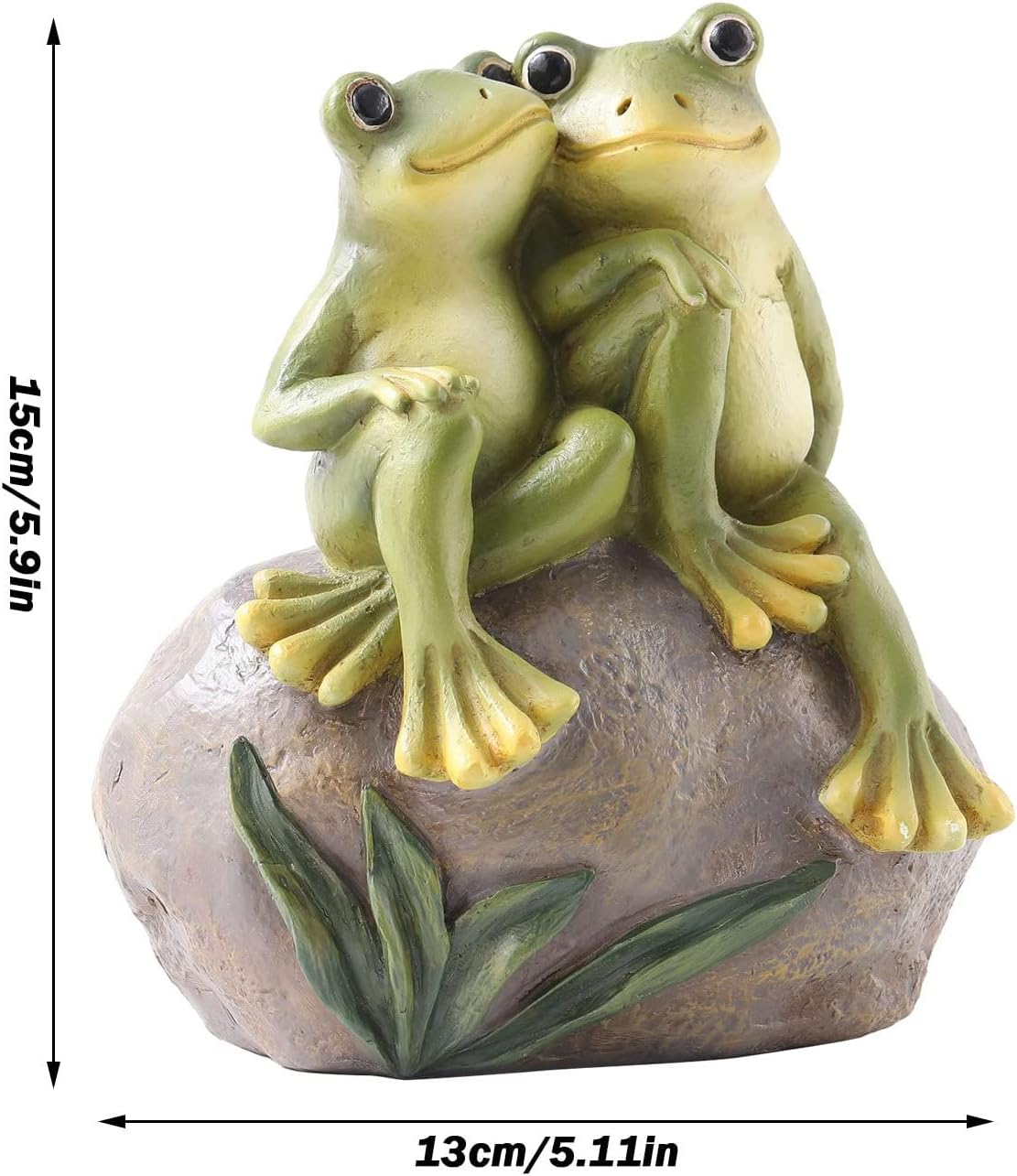 Resin Frog Garden Statue, Green Frog Figure for Outdoor Decor Yard and Garden Decoration Resin Sculpture (Style 1)