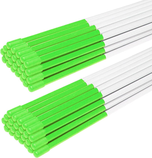 Driveway Markers Snow Stakes 48 inch Green Plow Stakes Reflective Fiberglass, Pack of 50 for Parking Lots, Walkways
