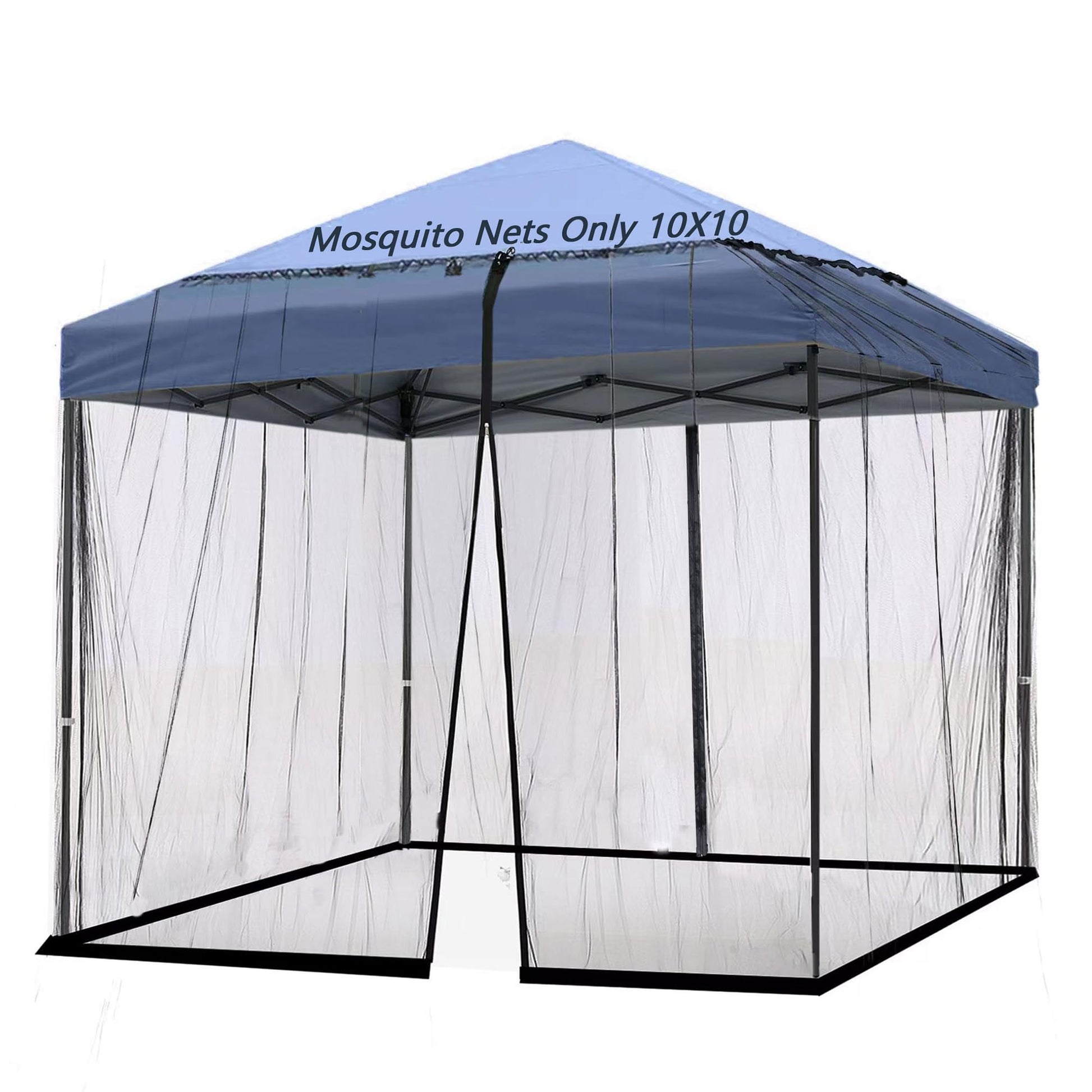 10x10 Mosquito Netting for Patio Canopy Tent/Pop Up Canopy Tent,Double Door Side Screen Easy