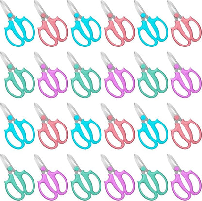 24 Pcs Flower Scissors Stainless Steel Floral Shears Floral Scissors for Fresh Flower Shears for Yard Gardening Plants Hedge Flowers Cutting Secateurs Flowers Arrangement