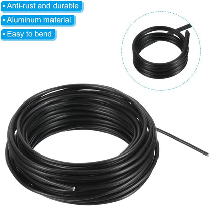 PATIKIL 3.0mm Bonsai Training Wire, Floral Wire Stems Anodized Aluminum Tree Wire 32.8 Feet Total for Gardening Branch Fixing, Black