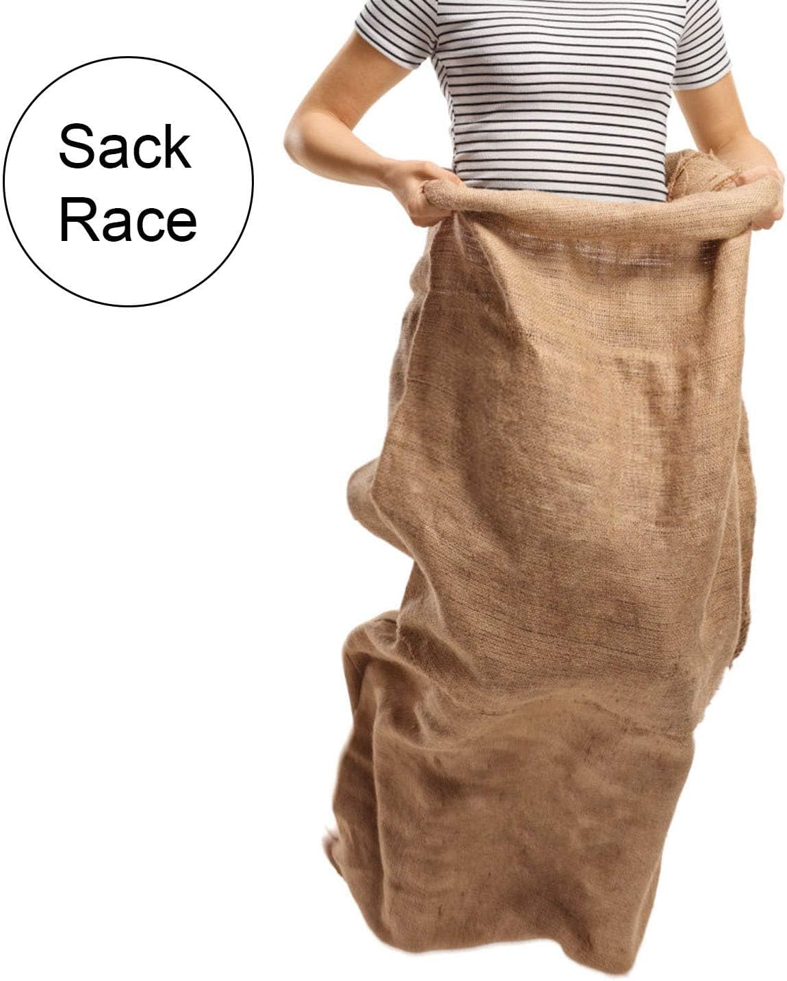 KEILEOHO 4 Pack 40 X 24 Inch Burlap Bags, Large Food Grade Burlap Sacks for Gardening, Planting Growing Bags, Potato Sack Race Bags