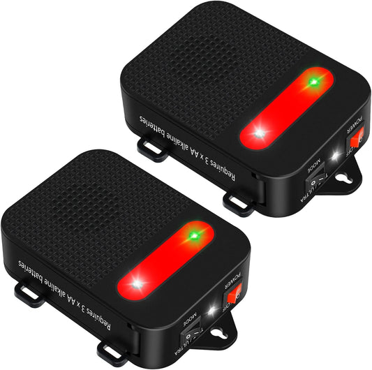 Under Hood Rodent Repeller Ultrasonic Mouse Repellent Battery Operated Pest Repeller Rat Mice Deterrent Rodent Repellent for Car Engine Garage RV Basement Attic 2 Pack Humane