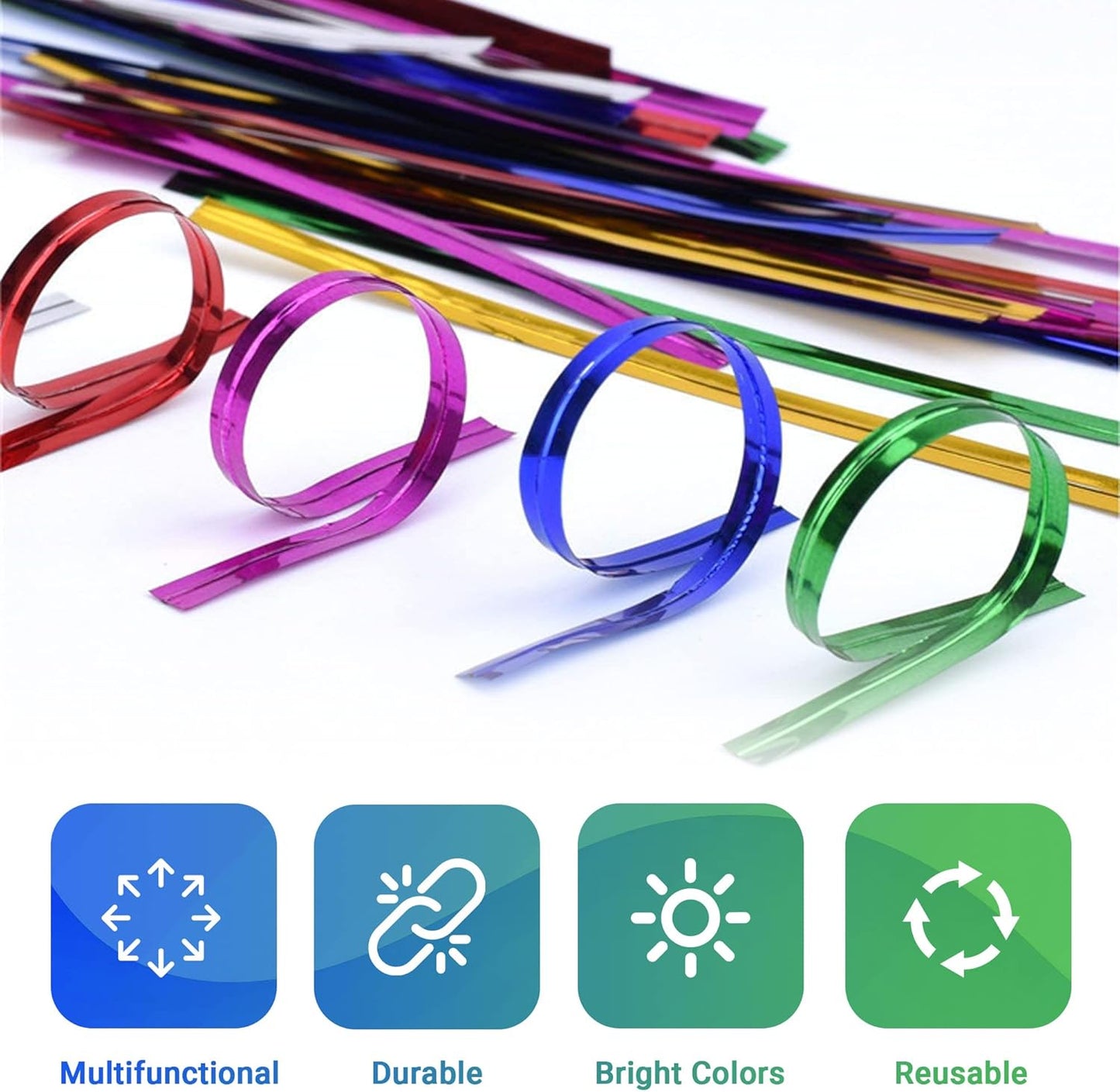 Blue Metallic Twist Ties for Bags 4 Inch. 100000 Pack of Aluminum Foil Christmas Twist Ties for Treat Bags. Reusable Bread Ties. Flexible Metallic Twist Tie. Twisty Ties for Bags, Cake Pops