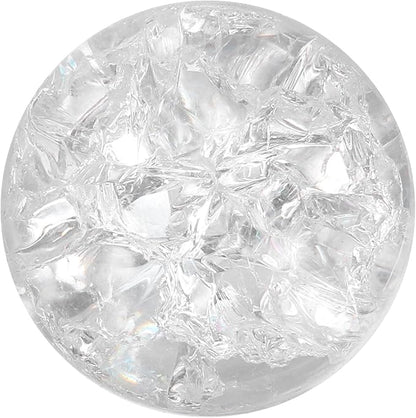 uxcell 30mm/1.2" Crystal Sphere Ball Ice Cracked Glass Solid Decorative Sphere Crystal Ball Prop Ornament for Feng Shui Divination Fortune Telling Tabletop Fountain Decoration, Clear