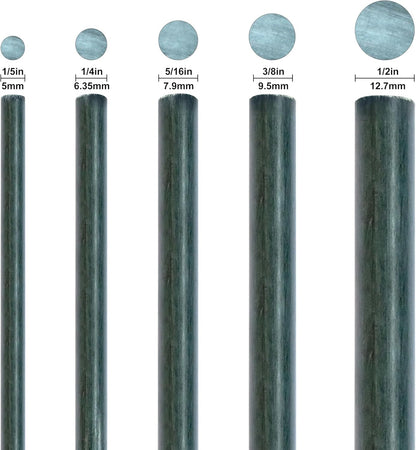 4ft Garden Stakes 50pack for Plants Vegetable Fence Post, 1/4" Dia Fiberglass Stakes Tree/Cucumber/Bean Pole Stake EcoStake Rust-Free