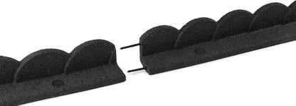 Playsafer L Shaped Flexible Rubber Scalloped Edger for Lawns Landscaping and Playground | Easy No Dig Installation| 4' Long (2, Dark Gray)