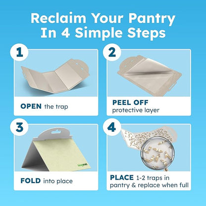 BugMD Pantry Pest Patrol (18 Count) - Moth Traps for Kitchen, Pantry Moth Trap, Bug Trap, Moth Traps for House Pantry, Get Rid of Pantry Moth, Kitchen Moth Trap Killer