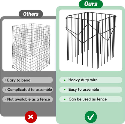 UNIFAMILY 12pcs Metal Plant Protectors from Animals 15.7 in, Heavy Duty Plant Cages for Outdoor Plants, Wire Plant Protectors, Garden Protection from Squirrels for Garden Barrier Fencing