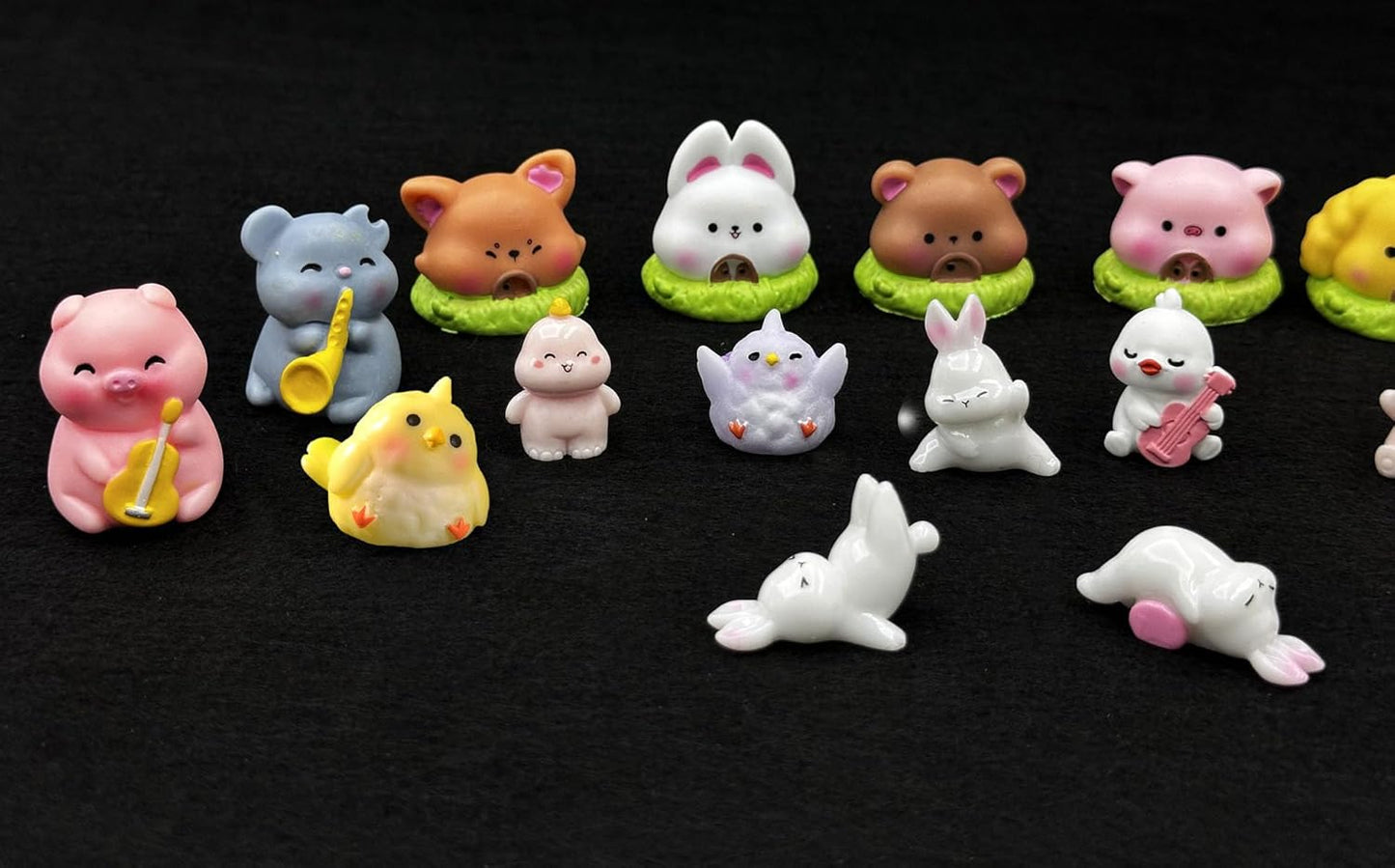 Geiomoo Mini Resin Crafts Set, Miniature Landscape, Mixed Fish Tank Accessories for DIY Home Garden Decors (20 Pcs)