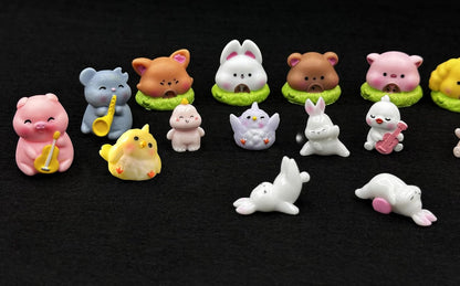 Geiomoo Mini Resin Crafts Set, Miniature Landscape, Mixed Fish Tank Accessories for DIY Home Garden Decors (20 Pcs)
