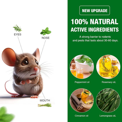 48P Rodent Mice Repellent, Peppermint Oil to Repel Mice and Rats, Rodent Mouse Repellent for Car, Natural Ingredients Rat Repellent Balls Deterrent Indoor, Family & Pet Safe