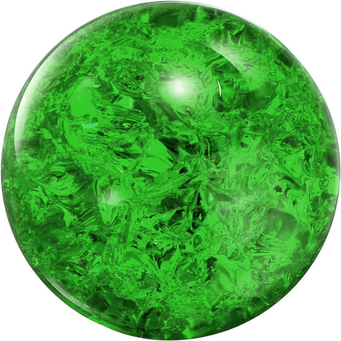 uxcell 40mm/1.6" Crystal Sphere Ball Ice Cracked Glass Solid Decorative Sphere Crystal Ball Prop Ornament for Feng Shui Divination Fortune Telling Tabletop Fountain Decoration, Green