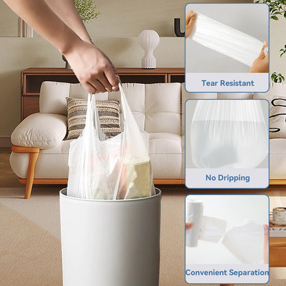 4 Gallon Trash Bag with Handles, Pack of 80, Unscented Garbage Bags, Size 45 * 55cm, 4.15g/pcs, 1Mil Thickness, Unscented, Black