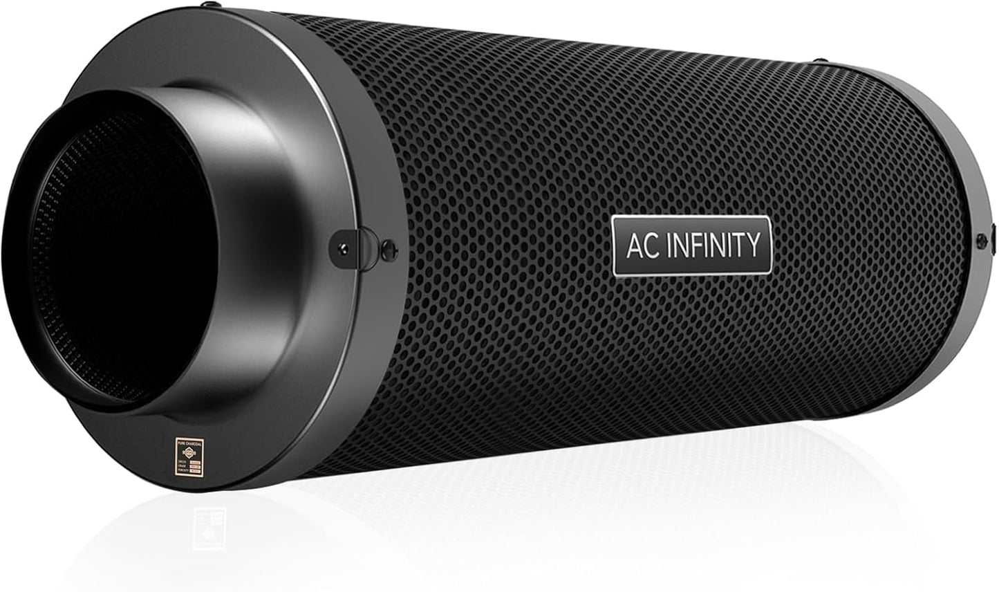 AC Infinity Air Carbon Filter 10" with Premium Australian Virgin Charcoal, for Inline Duct Fan, Odor Control, Hydroponics, Grow Rooms