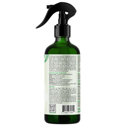 Professional Foliar Plant Spray with Essential Micronutrients 3-1-2 for Snake Plants, Dracaena trifasciata, Sansevieria - Liquid Fertilizer - Plant Food - Plant Shine - Plant Care (8 OZ)