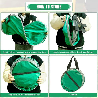 PUNCHMAN Foldable Lawn and Leaf Collector - Pop up Reusable Leaf Bags with Handles,Easy Leaf Remover for Yard and Lawn,Collapsible Garden Leaf Clean up and Picker Trash Bag for Leaves with Golves
