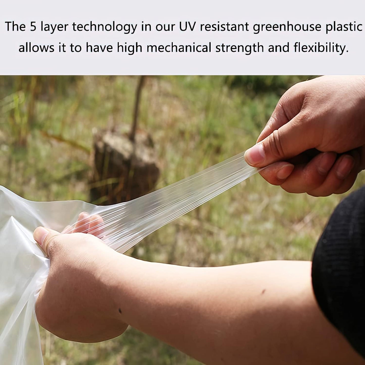 Greenhouse Plastic Sheeting 12x25 ft, 6 mil Thickness Replacement Cover, UV Resistant