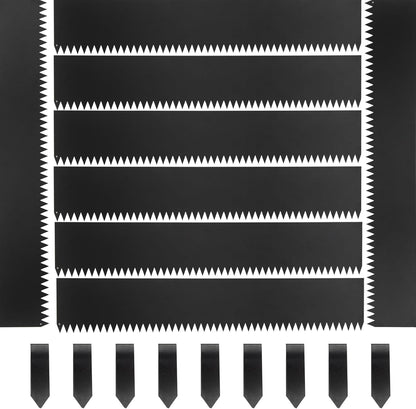 Steel Landscape Edging 40" Lx8 H,8pcs Metal Landscape Edging with 9 Stakes,27Ft Easy-to-Install Garden Edging for Flexible Bend,No-Dig Lawn Edging Border for Yard Pathway Forestry,Black
