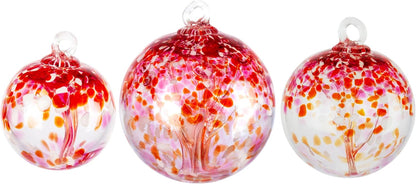 Dale Tiffany Hand Blown Glass, 4" Diameter Blush, Tree of Life Collection, Witch Globe Hanging Garden Indoor/Outdoor Decorative Ornament Gazing Ball