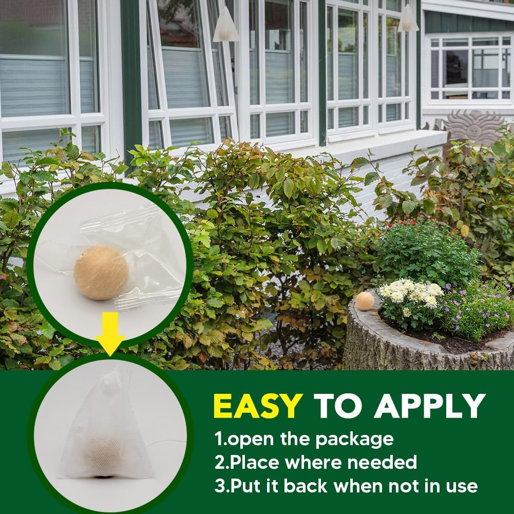 Squirrel Repellent Outdoor, Chipmunk Repellent Outdoor, Peppermint Repel Squirrel and Chipmunk from Garden/Attic/Yard/Bird Feeders, Use Safely Around Family, Pets & Plants - 8P