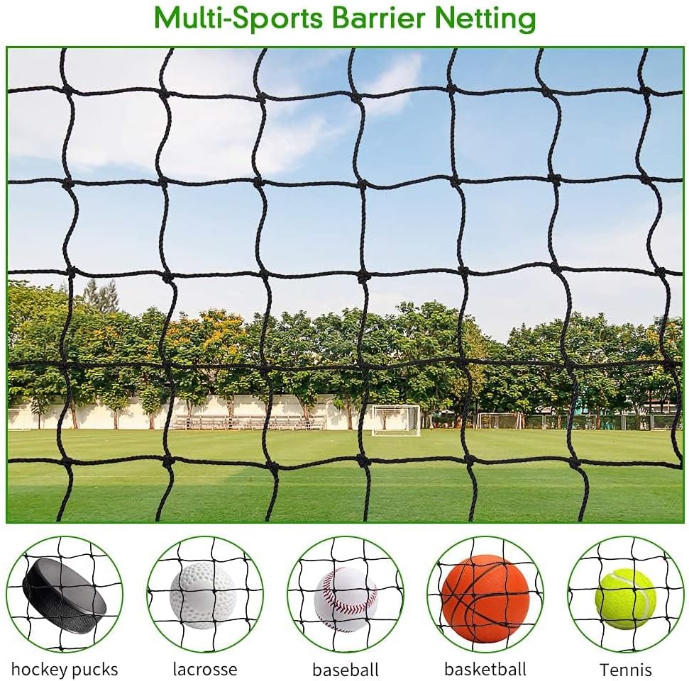 Baseball Softball Backstop Nets, Heavy Duty Sports Netting Barrier #18 Baseball Netting 10'x10'/10'x20'/15'x15'…