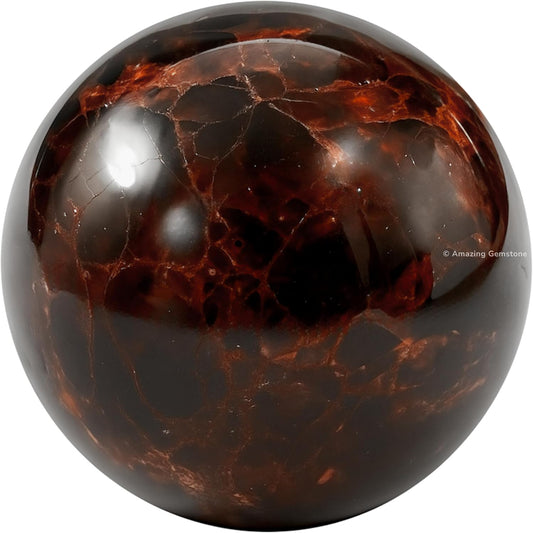 Amazing Gemstone Garnet Crystal Ball - 1 Inches Crystal Sphere Meditation Balls for Witchcraft and Decorative Balls - Crystals and Healing Stones Beginners Gift (Pack of 1)