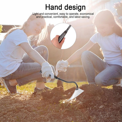 DOITOOL Iron Triangle Garden Hoe 12.4 Inch Weeding Hoe Stainless Steel Blade Manual Weeder Garden Tool for Weeding Gardening Loosening Edging Cultivating Farm
