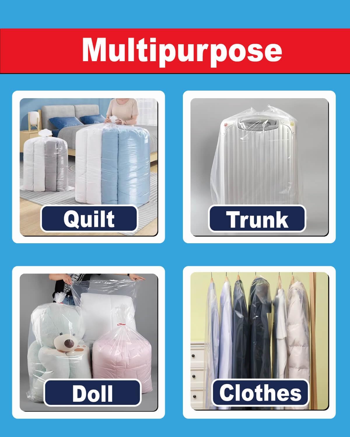 6 Mil Heavy Duty Contractor Trash Bags - 20 Pack Large Clear Construction Garbage Bags for 50/55/60 Gallon (Extra Thick, Tear Resistant) (32" X 52")