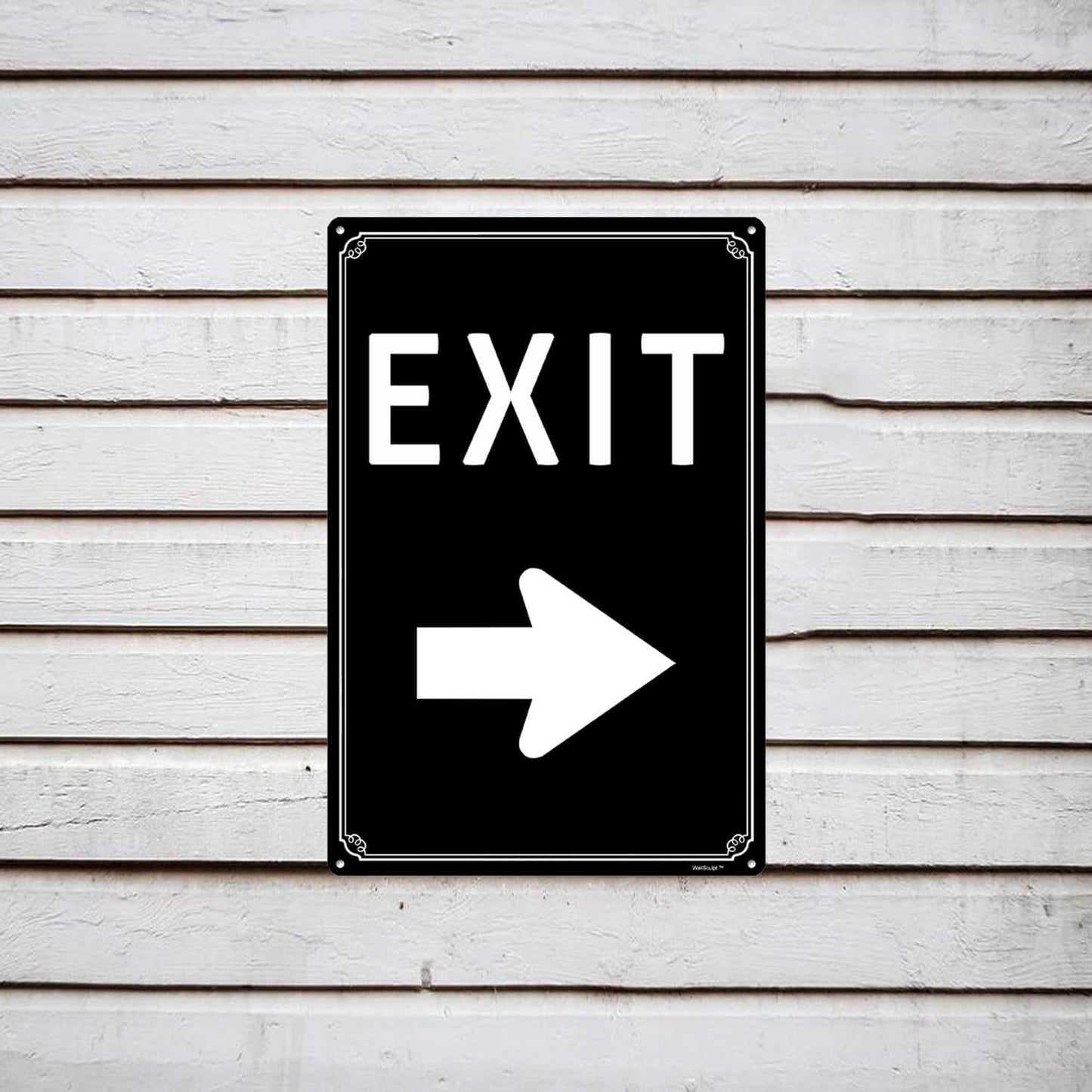 12x16" Exit Sign With Left Arrow - High-Intensity Aluminum Parking Lot Sign, Weatherproof & Fade-Resistant, Ideal for Outdoor & Indoor Use - Curbside Sign