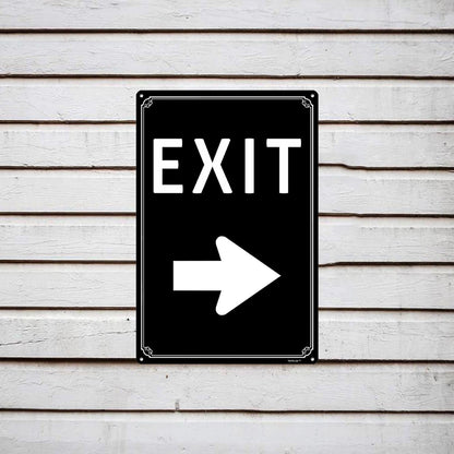 8x12" Exit Sign With Left Arrow - High-Intensity Aluminum Parking Lot Sign, Weatherproof & Fade-Resistant, Ideal for Outdoor & Indoor Use - Curbside Sign
