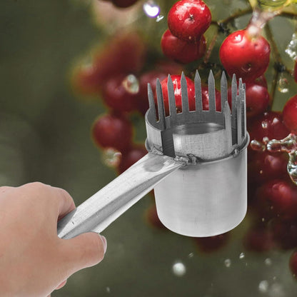 Metal Fruit Picker Tool for Garden Lightweight and Efficient Blueberry and Berry Harvesting Tool and Easy to Use for Home Garden and Orchard