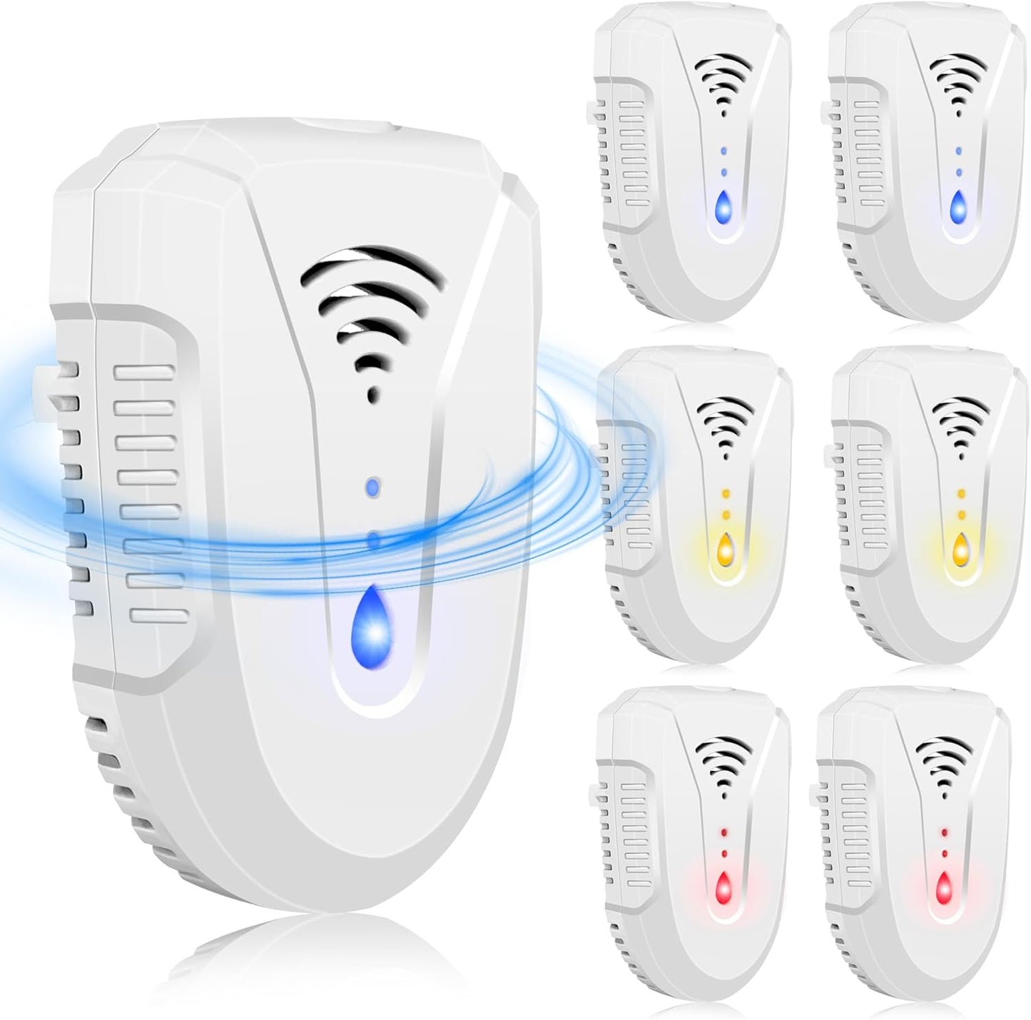 2025 Upgraded Ultrasonic Pest Repeller 6 Pack, Mouse Repellent Indoor Ultrasonic Plug in, Pest Control for Bugs Roaches Insects Mice Spiders Flies Cockroach Rodent Rat