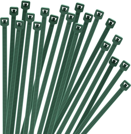 6 Inch Garden Green Zip Tie 1000 PCS, 18 Lbs - Small to Medium Zip Tie, Nylon PA66 UV Resistant