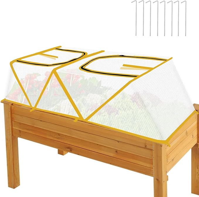 47.2" *14.6" *13.4" Foldable Garden Accelerator Plants Cover Freeze Protection for Raised Bed, Mini Greenhouse Cover with Two Air Hole, Frost Cover for Plant Vegetable Seedling Protector