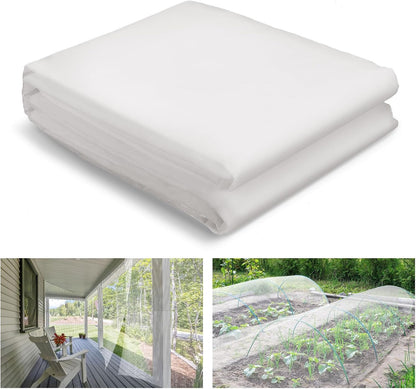 Stronger Garden Mesh Netting - 10 x 20 ft PPT Nano Bird Net Barrier, Mosquito Netting Screen for Outdoor Plants Vegetables Patios Balconies Terraces, Shading Rate 20% (White)
