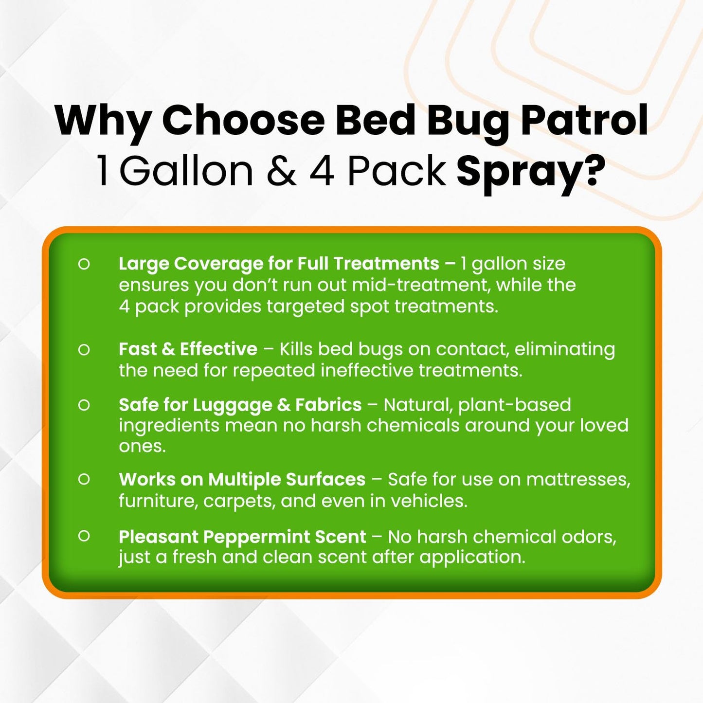 Natural Bed Bug Killer – 1 Gallon Refill (128oz) – Child & Pet Safe, Non-Toxic Spray for Home, Office, Furniture, Mattresses, Cracks & Crevices – Eco-Friendly Bed Bug Treatment