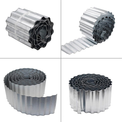 Corrugated Metal Garden Edging,6Inch×20FT Metal Landscape Edging Border Heavy Duty Garden Borders Edging Lawn Edging Border for Garden,DIY Flower Beds,Lawns,Pathway(Sliver)