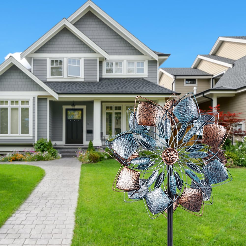 Wind Spinners Outdoor Metal 14.3” Wind Spinners for Yard and Garden Vintage Wind Spinner Garden Decor Wind Sculptures & Spinners for Patio Lawn Decoration