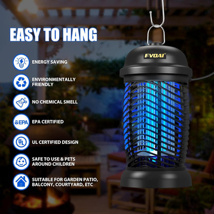 Bug Zapper Outdoor, Mosquito Zapper, Fly Zapper, Electric Fly Traps, Mosquito Killer for Home, Patio, Backyard