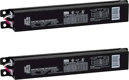 OHLECTRIC 2 Pack - Replacement for Keystone KTEB-332-UV-IS-H-P 3 Lamp T8 Electronic Fluorescent Ballast with High Light Output | 120-277V Input with Instant Start Operation | 1.18 Ballast Factor