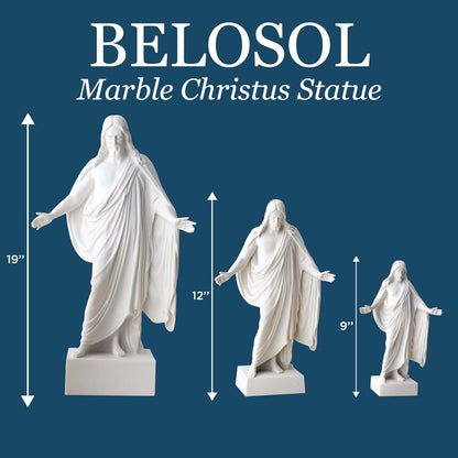 Deseret Book - BELOSOL - Christus Statue - Christian Decor - Jesus Statue - Jesus Home Decor - Inspirational Sculpture - Christian Living - 9"