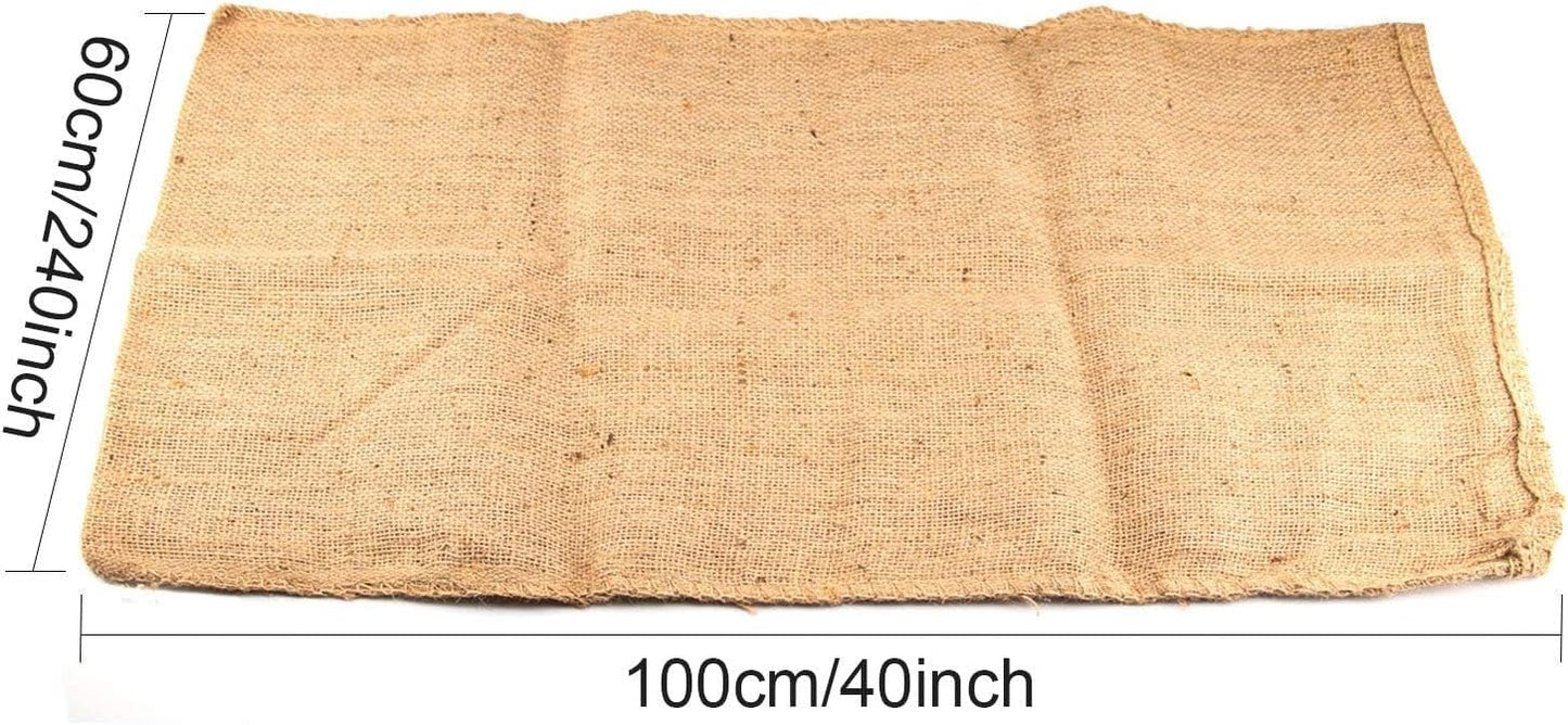 KEILEOHO 4 Pack 40 X 24 Inch Burlap Bags, Large Food Grade Burlap Sacks for Gardening, Planting Growing Bags, Potato Sack Race Bags
