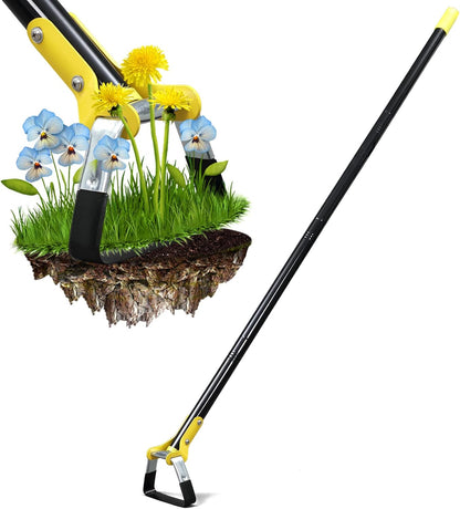 Hoe Garden Tool - Heavy Duty Hula Garden Hoe for Easy Weeding,30-54 Inch Long Handle Stirrup Hoes Gardening Tools,Scuffle Action Loop Hoe for Flower Beds,Yards,Mulch Areas