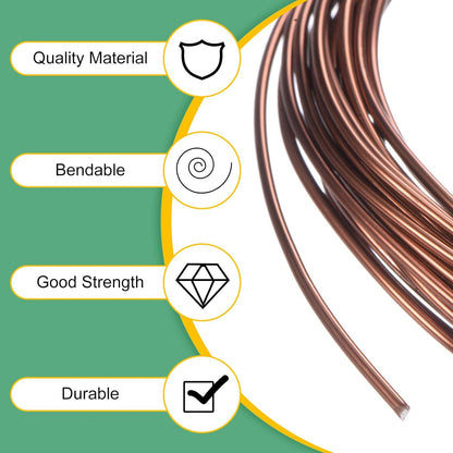 2-Rolls 1.5mm Bonsai Training Wire, 32.8 Feet Total Anodized Aluminum Bonsai Wires for Bonsai Tree Shaping/Branches Fixing/Trunk Holding/DIY Crafting [16.4ft Each, Bronze]