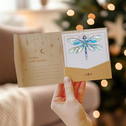 Dragonfly Acrylic Suncatcher Stained Glass Effect Boho Window Car Hanging Christmas Ornament Indoor Outdoor Decor Garden Sun Catcher Panel for Dragonfly Lover for Women Mom Grandma