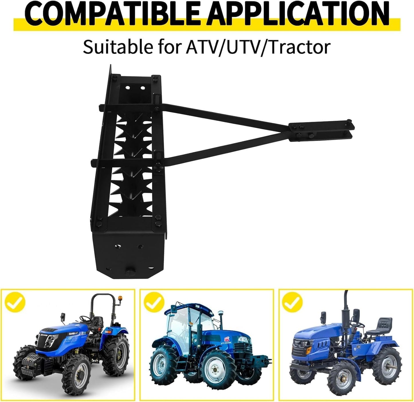 Tow Behind Lawn Aerator, 32" Heavy-Duty Core Aerator Tool, Manual Lawn Aerator, Plug Aerator with Universal Hitch, Rolling Aerator for Effective Soil Aeration and Lawn Health