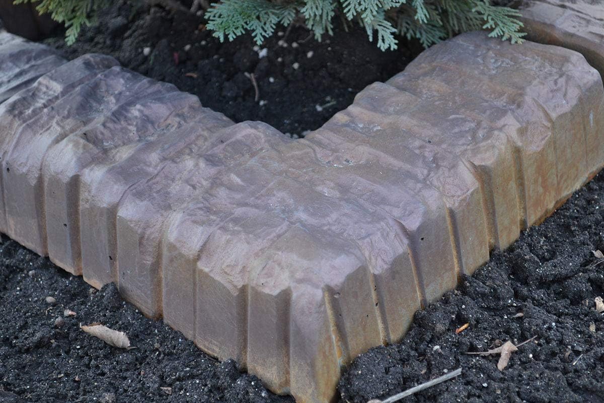 Concrere molds DIY Set 2 pcs Mould Corner Edge Stone Garden Edging Tree Landscape Flower (BR09)