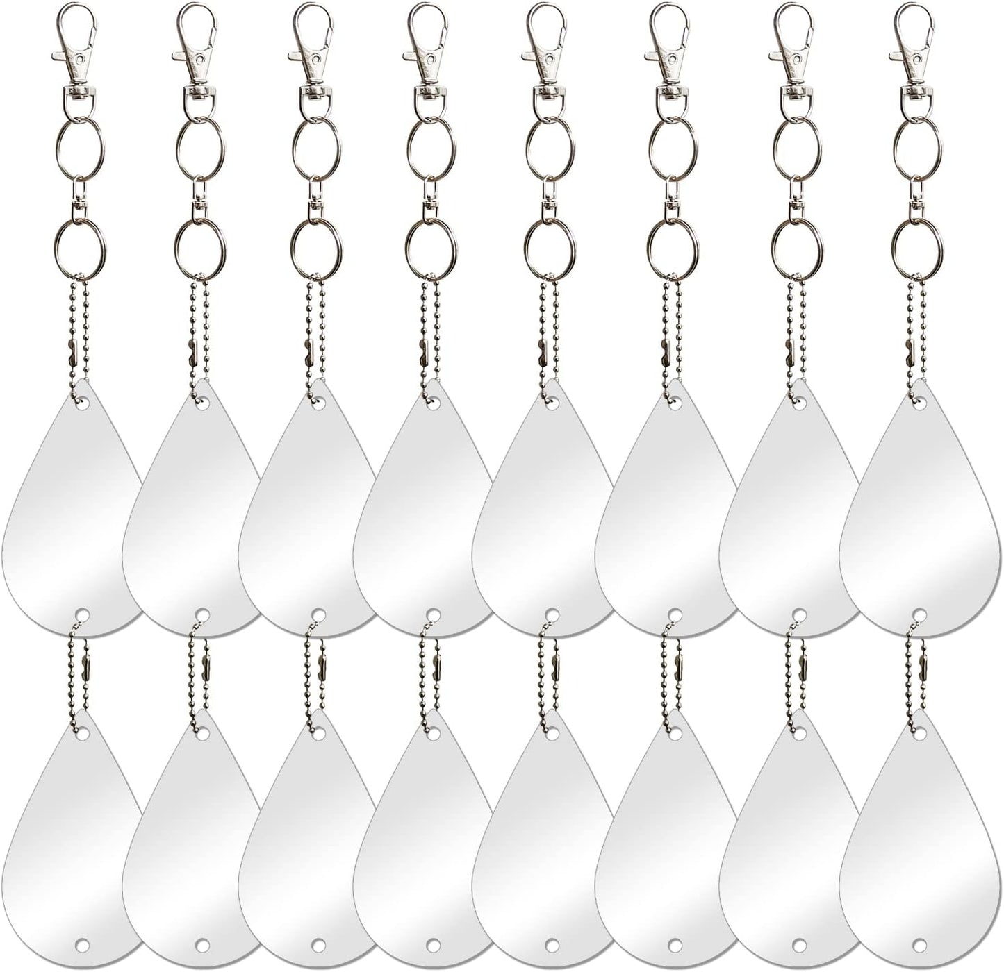 Keep Birds Away Mirror Disc, Hanging Reflectors to Scare Birds Away from Your House and Garden, 16 Drop Shape Discs